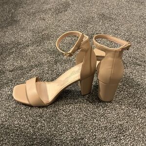 Michael Shannon Tan/nude Leather Heels